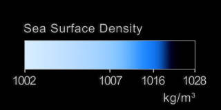 Color bar for sea surface density