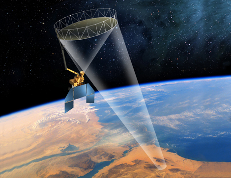 Artists rendering of the SMAP satellite