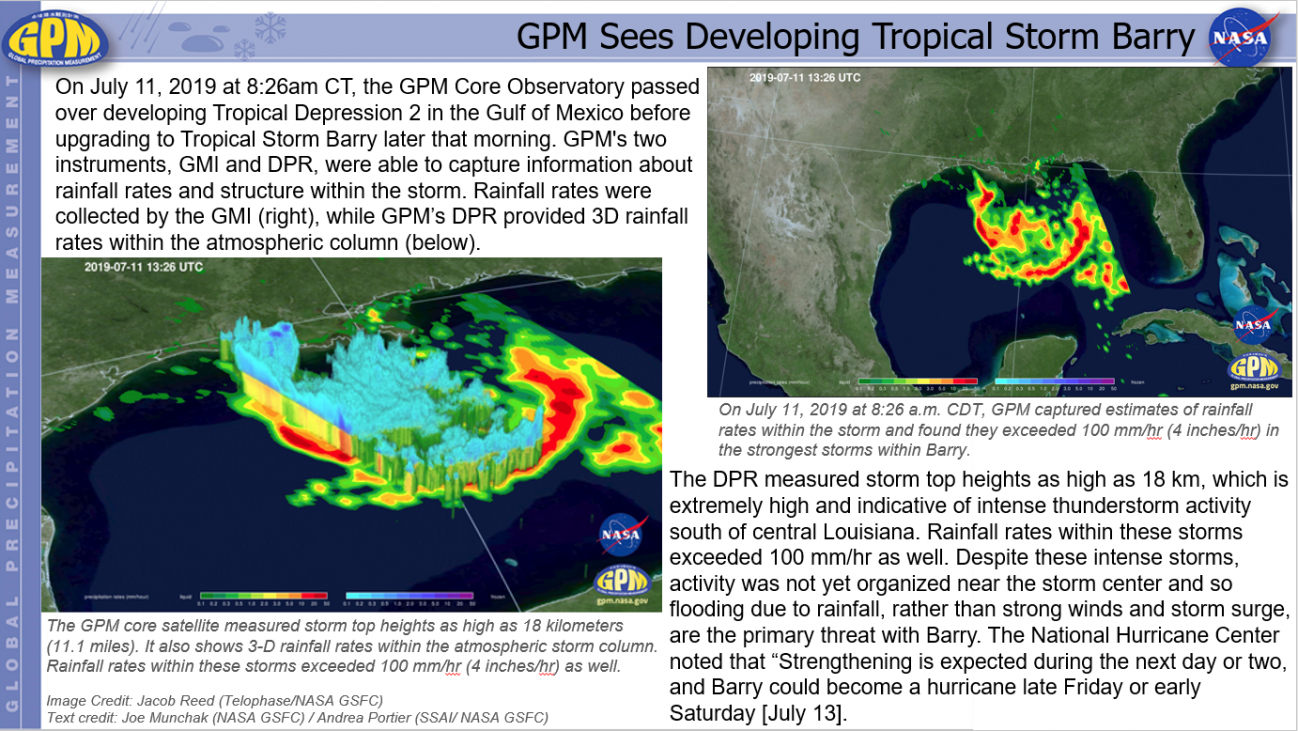   GPM Sees Developing Tropical Storm Barry